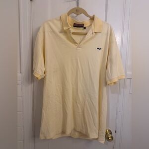 Vineyard Vines Men's Light Yellow Polo XL